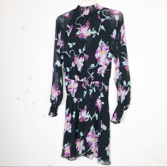 A.L.C Hollis silk floral long sleeve dress - Picture 2 of 14